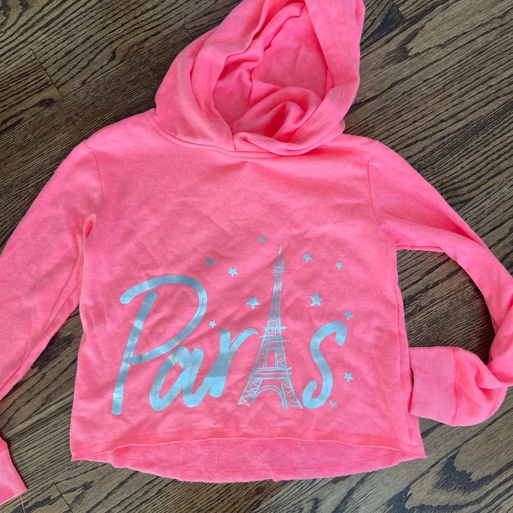 NWT justice girls Paris cropped sweatshirt 8 new